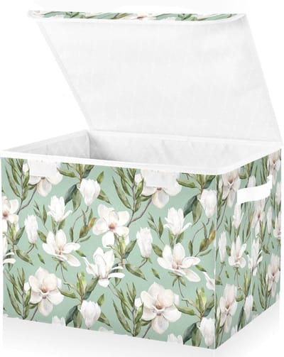 Opbergdozen met deksels - Opbergmanden organizers - Ruimte ordenen - Inklapbaar met handgrepen - 42 x 32 x 30 cm