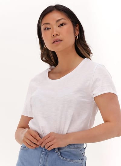 My Essential Wardrobe 09 The Otee Slub Yarn Jersey Tops & T-shirts Dames - Shirt - Wit - Maat XS