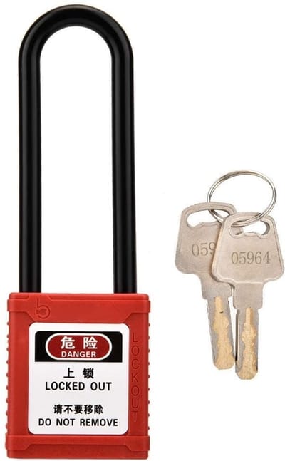 Dailygoods- Lockout Hangslot Hoogwaardige Isolatie - Veiligheidsslot - Antislip - Corrosiebestendig - Lock-Manager Informatie - Duurzaam Nylon