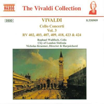 Raphael Wallfisch, City Of London Sinfonia, Nicholas Kraemer - Vivaldi: Cello Concertos Vol. 3 (CD)