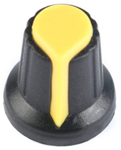 Potentiometer knop kleur --2stuks-- Kleur Geel