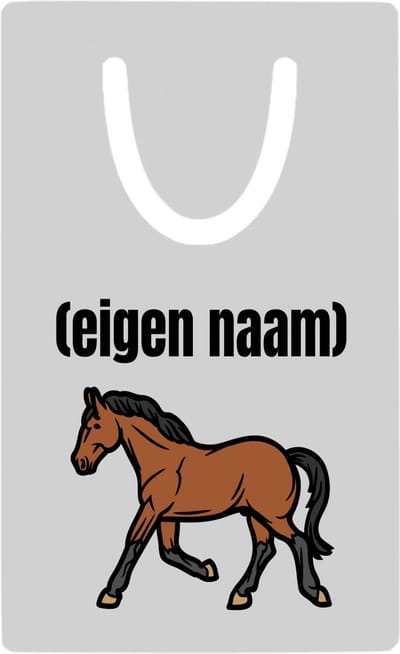 Hacebo® - rennend paard met eigen naam metalen boekenlegger - Paarden - paarden liefhebbers - iemand die houdt van paarden - verjaardag - cadeau - kado Bladwijzer boekenleggers - 7.6 cm x 5cm