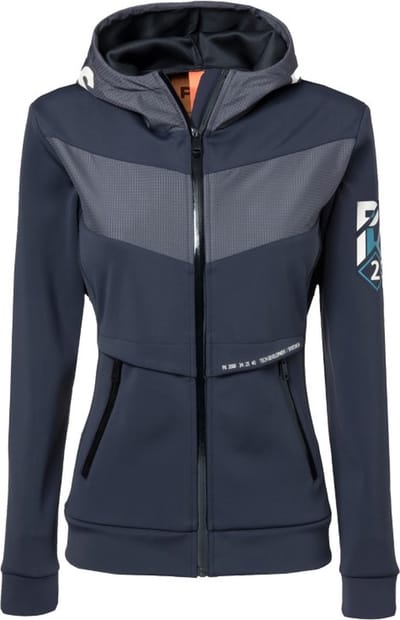 Softshell Jacket - Nastro - Capuchon - Ritszakken - Warme voering - Donkerblauw/Grijs - Charcoal - XS/34
