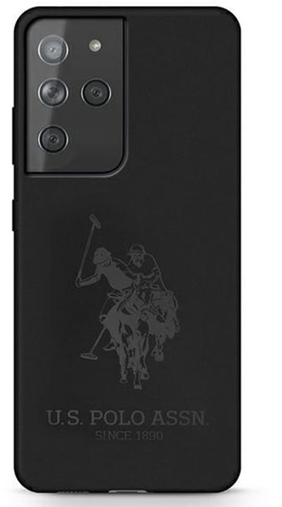U.S. Polo On Tone Serie - Siliconen Hoesje - Samsung Galaxy S21 Ultra - Zwart - Elegant en Beschermend