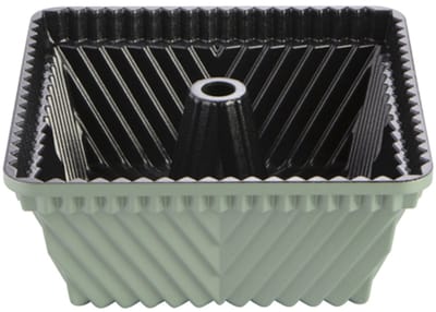 Primecook Smeralda vierkante piramide bakvorm 21,5 x 21,5 cm - PFAS-vrije bundtvorm - tulbandvorm van gietaluminium