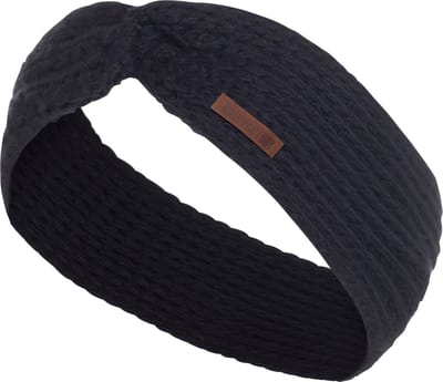 Knit Factory Joy Gebreide Dames Hoofdband - Haarband - Oorwarmers dames - Hoofdwarmer vrouwen - Hoofdband winter - Navy - Donkerblauw - One Size