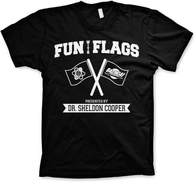 The Big Bang Theory Heren Tshirt -S- Fun With Flags Zwart