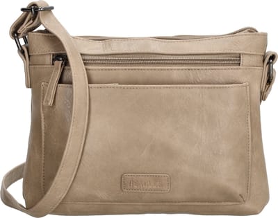 Beagles Murcia Crossbody Schoudertas - Vegan Leer - Handige Ritsvakken - Taupe