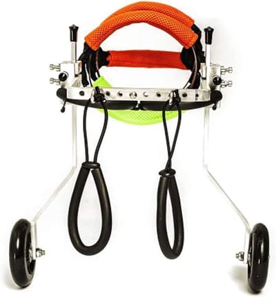 Huisdier Rolstoel - Hond Looprek - Mobiliteit Ondersteuning - Verstelbaar Ontwerp - 1-25 KG - Zilver