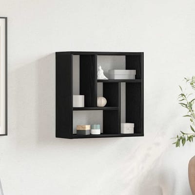vidaXL - Wandplank - 45x16x45 - cm - spaanplaat - zwart - eikenkleurig