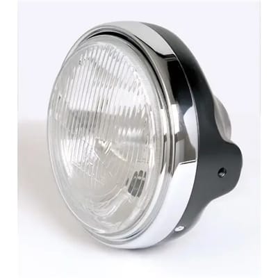 Koplamp motorfiets, geribbeld glas Brazoline LTD Style