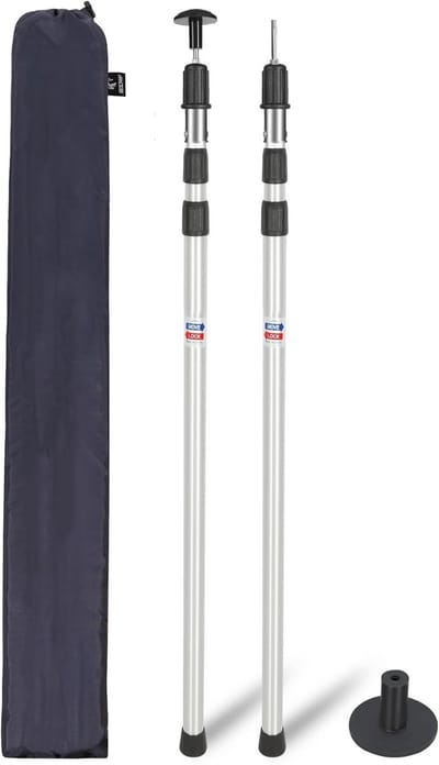 Telescopische Aluminium Tentstokken - Verstelbare Camping Accessoire - Set van 2, 230 cm