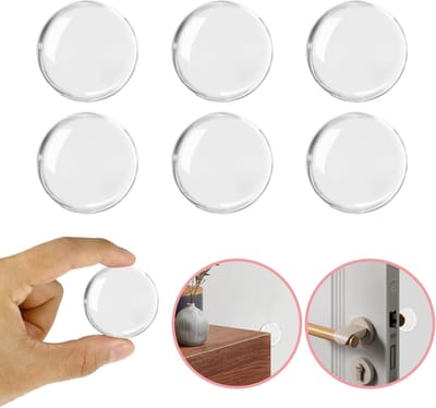 Transparante Zelfklevende Deurbuffers – Rubber Wandbescherming & Deurstopper – Geluidsdempend en Schokabsorberend – Set van 6