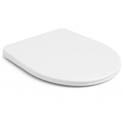 QeramiQ Dely Swirl Compact Zitting - softclose - quickrelease - slim - glans wit