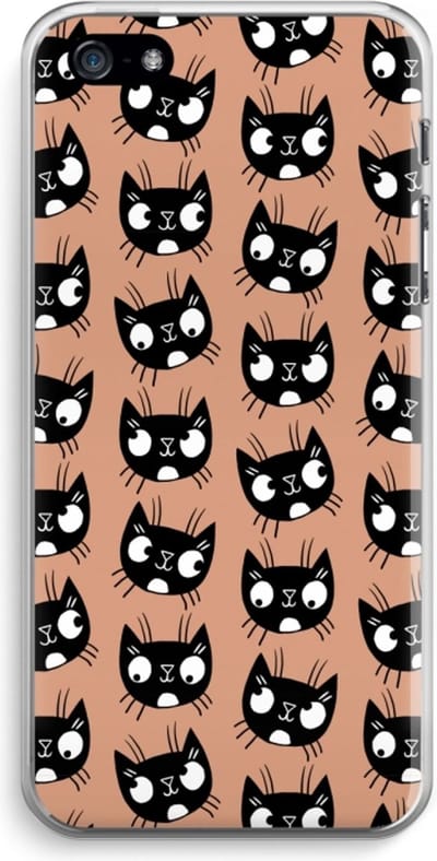Case Company® - Hoesje geschikt voor iPhone 5 / 5S / SE (2016) hoesje - Kat - Soft Cover Telefoonhoesje - Bescherming aan alle Kanten en Schermrand
