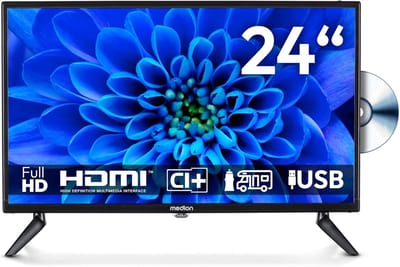 Full HD TV - Compacte Televisie - Mobiel Kijken - Ingebouwde DVD Speler - 24 inch Scherm