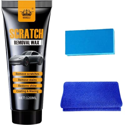 Kit de réparation de rayures de voiture 120 ml Cire de polissage professionnelle Soin de la peinture Supprime-rayures Pour rayures peu profondes Nettoyage en profondeur Soin automobile