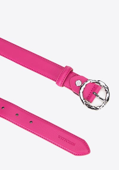 Wittchen - Damesriem - Echt Leer - Ronde Gesp - Roze