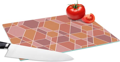 Glazen Snijplank - 28x20 - Geometrie - Mozaïek - Patroon - Snijplanken Glas