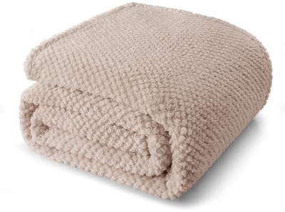 Flotilla Knuffeldeken, Pluizige Bankdeken, Fleecedeken, Warme Woondeken, Zachte Beddeken, Microvezel, Comfortabel, Dagdeken voor Seizoenen, 220 x 240 cm, Camel