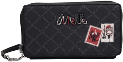 Anekke portemonnee identiteitskaarthoesje Mademoiselle Passport Wallet Multicolor donkergrijs