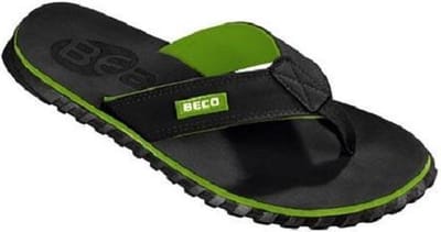 BECO Teenslippers Heren - Eva/rubber - Zwart/groen - Maat 44