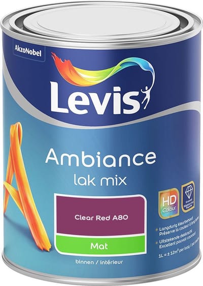 Levis - Ambiance Lak Mat Mix - Clear Red A80 - Mengverf - 1 L