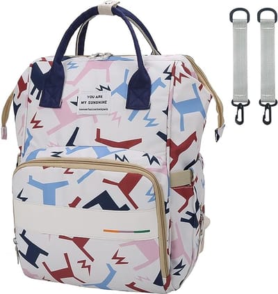 Wikkelrugzak - grote capaciteit luiertas rugzak - Oxford-stof babytas met isolatietas - babyreistas voor onderweg, 1