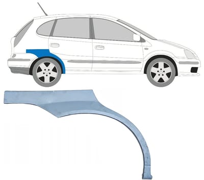 Reparatiepaneel achterspatbord voor Nissan Almera Tino 2000-2006 / Rechts