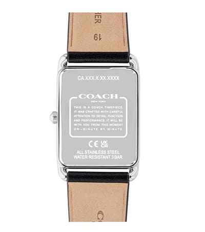 Montre ELLIOT Cadran Argenté Bracelet Cuir 14400040 [Coach][Importation Autorisée] Homme white