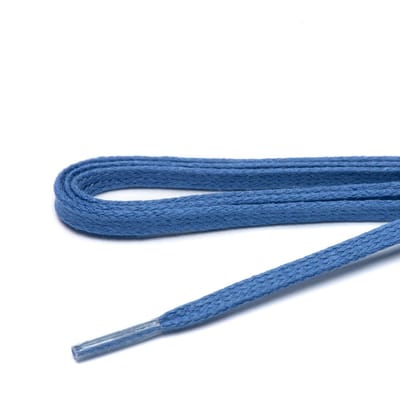 ARIESZZZ Schoenveters - Blauw -  Wax - Plat - 70 cm - 4-6 gaatjes