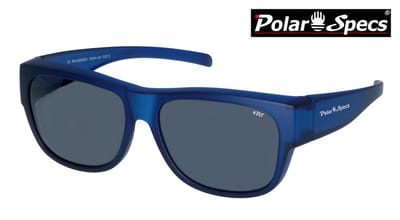 Polar Specs® Overzet Zonnebril PS5096 – Mat donker Blauw – Polariserend Zwart standaard Cat.3 – Large – Unisex