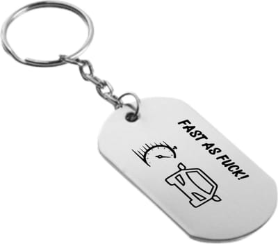 Akyol - Motor Sleutelhanger - Fast as fuck - Auto - Mannen - Cadeau - 13 x 2.8 cm