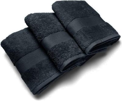 Casilin Royal Touch - Hotel Kwaliteit - Pakket van 3 Handdoeken - 40 x 70 cm - Zwart