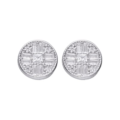 Juwelier Zwartevalk zilveren (gerhodineerd) oorbellen met zirkonia - 22.303