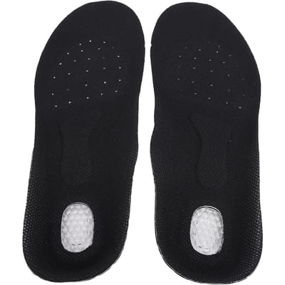 2 Paar Zooltjes Antislip Knipbaar Slijtvast Sport Fitness Schoeninzet Zooltjes voor Sneakers black