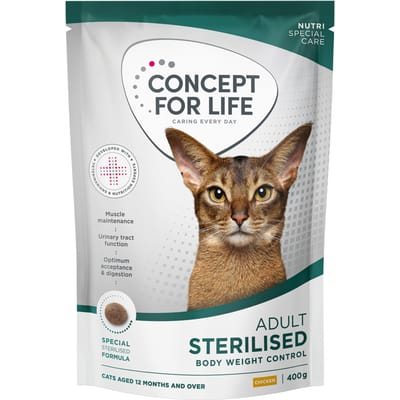 Concept for Life Sterilised Cats Kip Kattenvoer - Nieuw Receptuur: 400 g