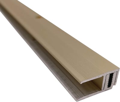 Afsluitprofiel Vloer - Profiel Laminaat Parket - Vloeren Afwerken - Automatische Hoogteverstelling - 100 cm - Goud licht