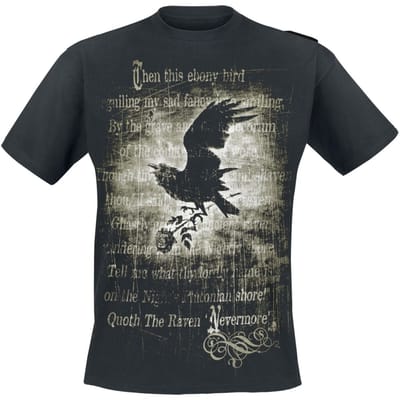 Alchemy England - Gothic T-shirt - Nevermore - S tot 4XL - voor Mannen - zwart