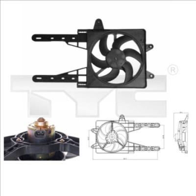 Koelventilatorwiel, motorkoeling TYC 809-0007