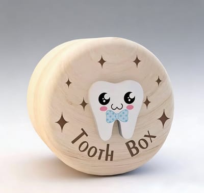 Tandorganizer - Houten opbergdoos - Een cadeau voor aanstaande moeders - Een geschenk ter begeleiding van de groei van uw kind