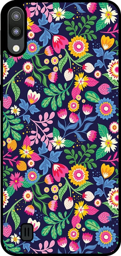 Smartphonica Telefoonhoesje Geschikt voor Samsung Galaxy M10 met bloemen opdruk - TPU backcover case flower design geschikt voor Samsung Galaxy M10
