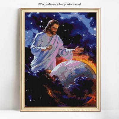 5D bricolage diamant mosaïque icône religieuse diamant peinture pleine ronde strass homme broderie 20X30CM gray