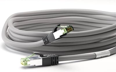 LogiLink CQ8032S RJ45 Netwerkkabel, patchkabel CAT 8.1 S/FTP 1.00 m Lichtgrijs Halogeenvrij 1 stuk(s)