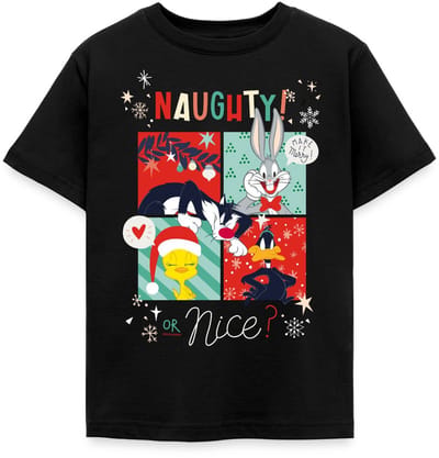 Looney Tunes Stout Of Aardig Kerstmis T-Shirt Kinderen