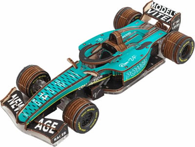Veter Models 3D Modelbouwpakket Racer V3, AKV-16, Turquoise, 17x7x4cm