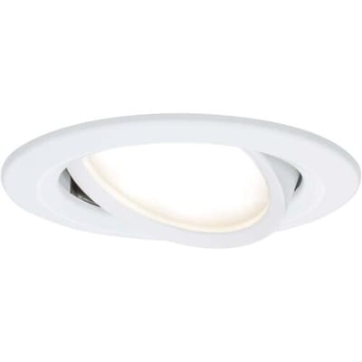 LED-inbouwlamp Nova Plus Coin Enkele lamp zwenkbaar rond 84 mm 50° Coin 6W 470lm 230V dimbaar 2700K Wit mat