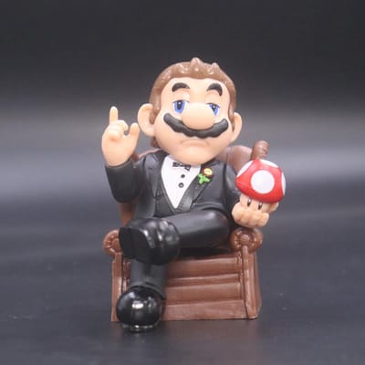 Super Mario en Joker Joaquin Phoenix Le Parrain Figurine d'Action en PVC Modèle Jouet Jouets 10cm no box gray