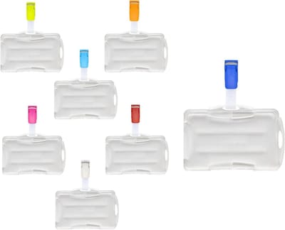 Kaarthouder Dubbel - Plastic Clip - Kaarten Organiseren - Onbreekbaar ABS - 50 Stuks - Transparant Rood