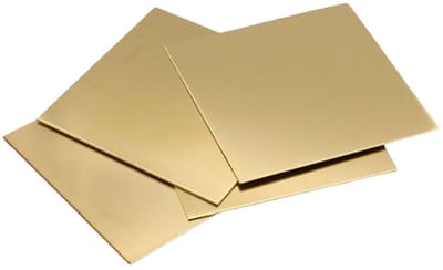 Messing Plaat - Geel Koper Blad - Hobby en Knutselen - Duurzaam en Roestbestendig - 1.5mm x 100mm x 200mm